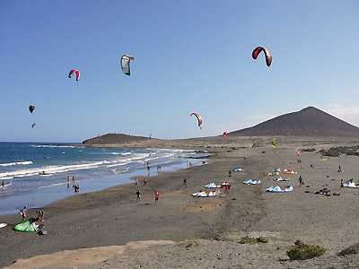 Tenerife El Médano surfers.