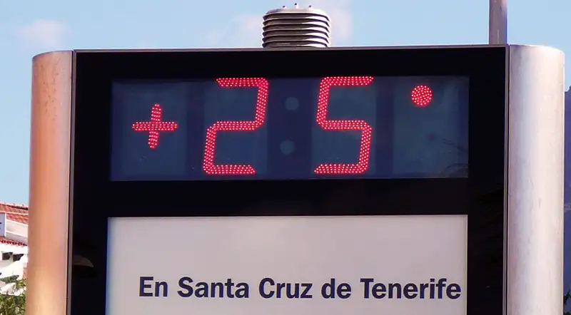 Tenerife temperatuur
